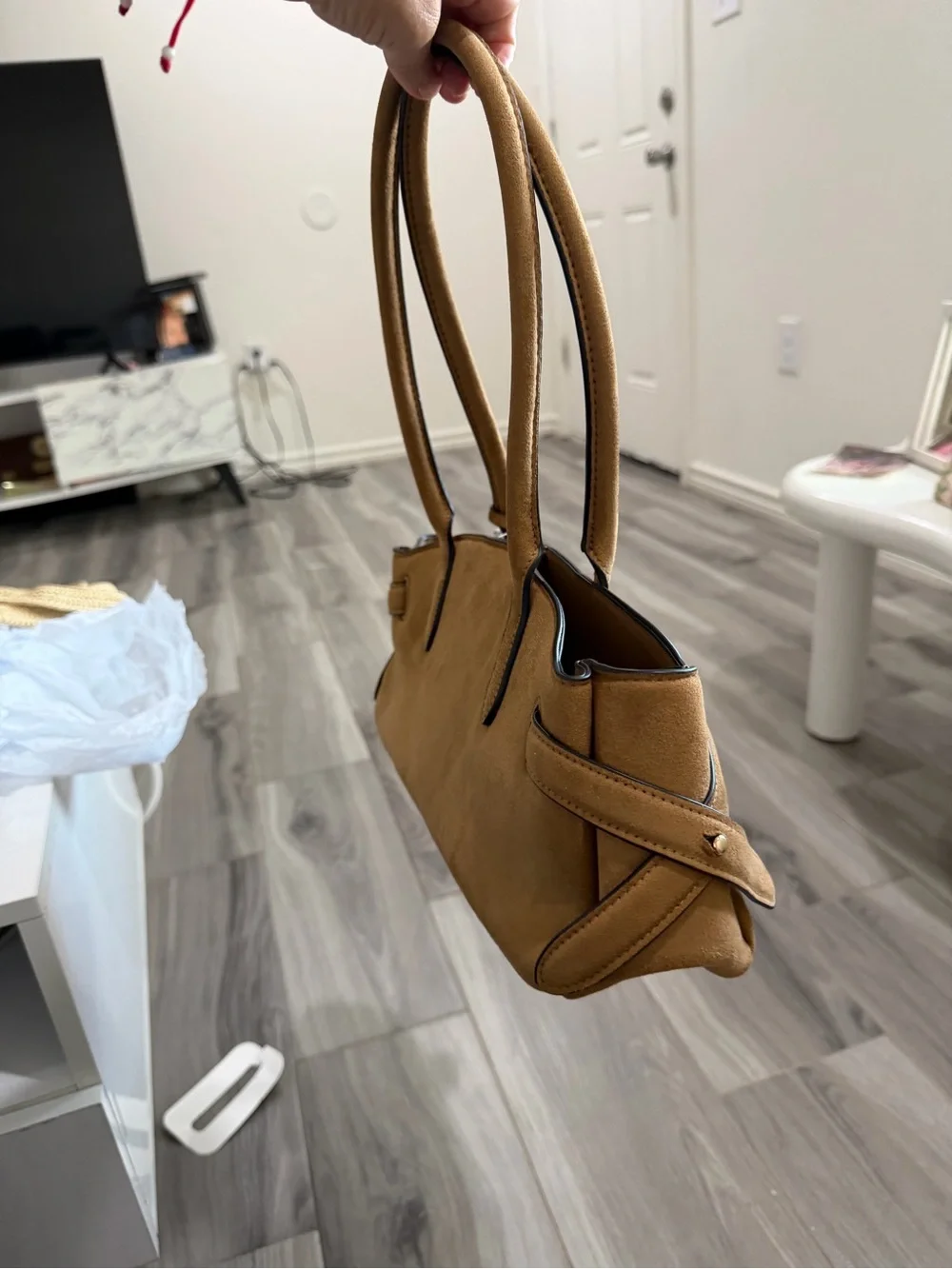 H&M Brown Shoulder Tote Bag